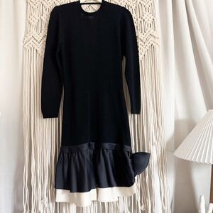 leaves print silk twill dress st. john collection La DoubleJ Mini Swing Dress